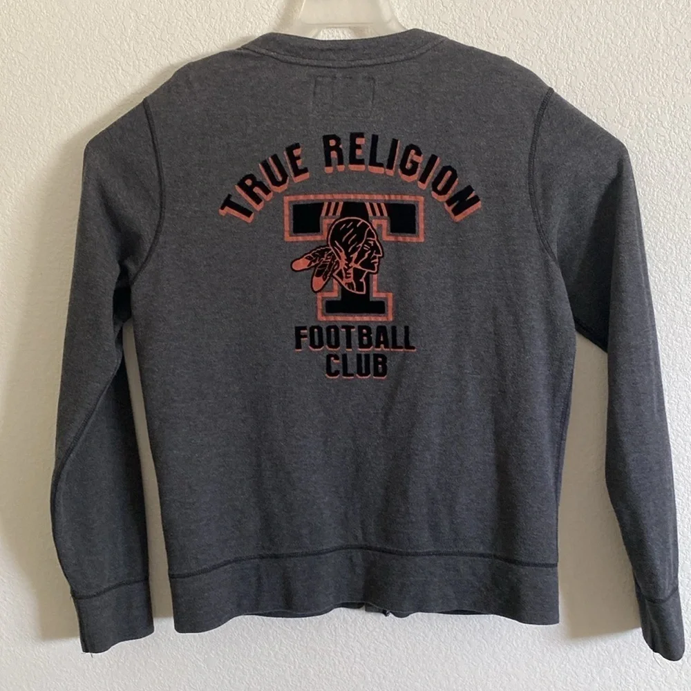 True Religion Charcoal Gray Cardigan Size XL